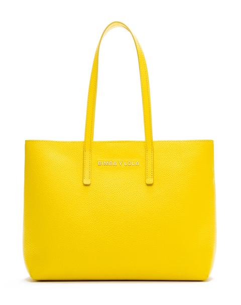 Bolso Shopper Piel Amarillo