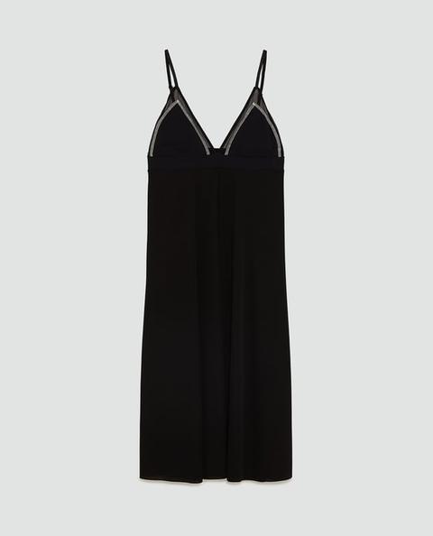 Vestito Con Impunture A Contrasto