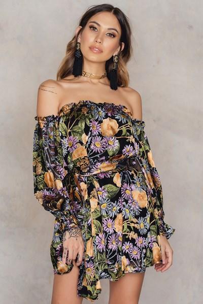 For Love & Lemons Luciana Strapless Dress - Multicolor