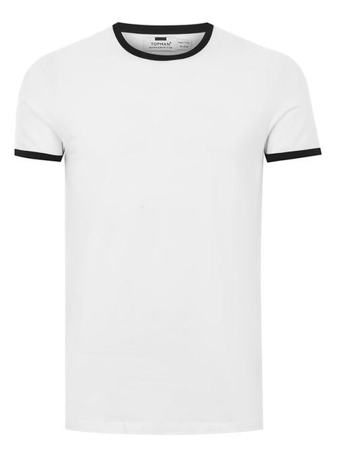 White And Black Ringer T-shirt