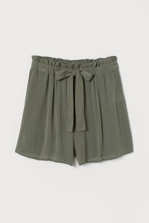 H & M - Shorts Con Laccetti - Verde