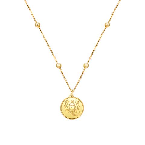 Zodiac Astra Scorpio Necklace 18k Gold Plaqué