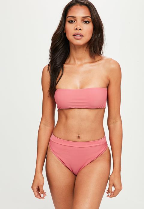 Pink Bandeau Bikini Top - Mix & Match