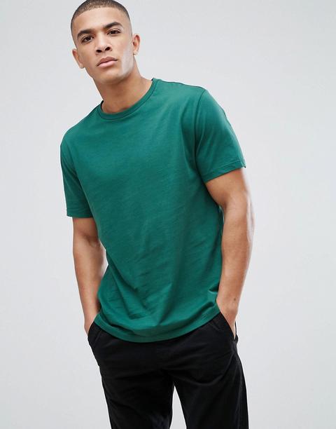 Asos Design - T-shirt Girocollo Comoda Verde - Verde