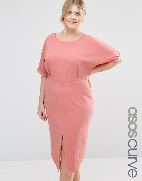 Vestido De Efecto Movimiento Con Abertura Delantera De Asos Curve