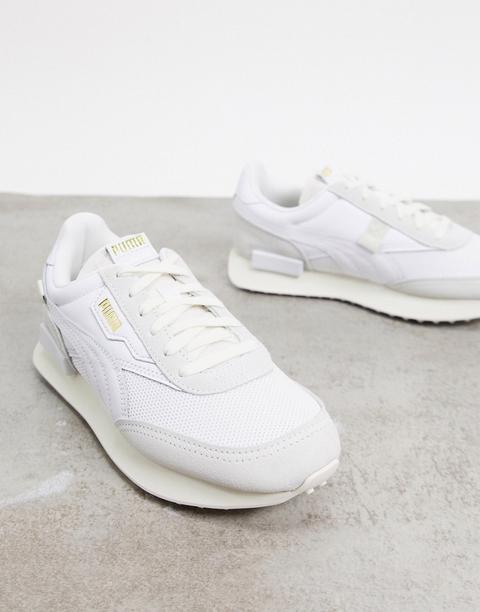 Puma Future Rider Trainers In Cream-white