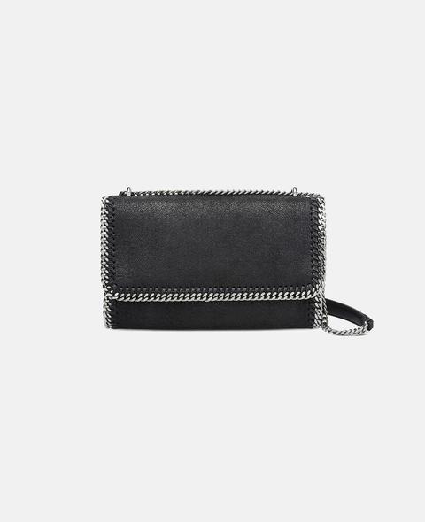 Sac Porté Épaule Falabella En Shaggy Deer Noir