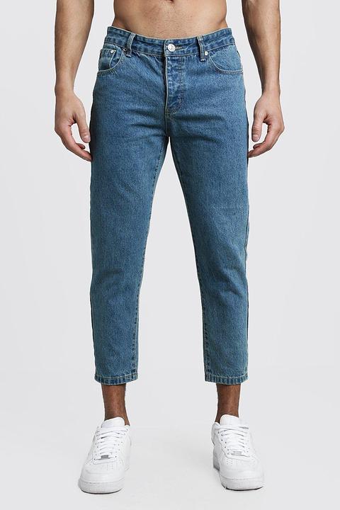 DSQUARED2  Blue Mens Cropped Jeans  YOOX