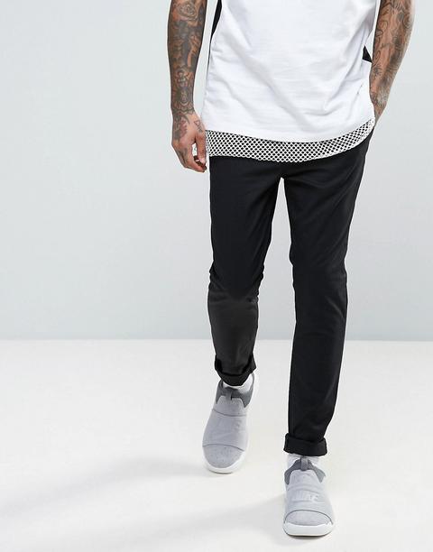 Asos Design Skinny Chinos In Black