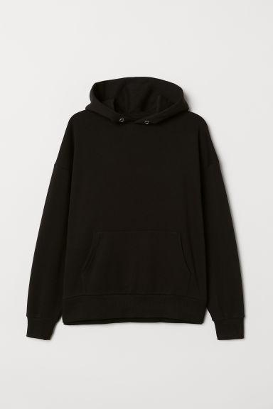 H & M - H & M+ Maglia Oversize Cappuccio - Nero