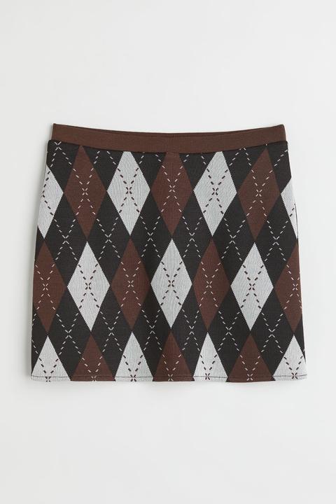 Short Skirt - Brown