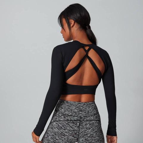 Mp Power Open Back Crop Top