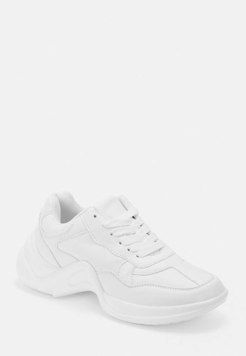 White Chunky Sole Sneakers from 