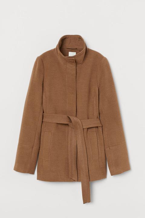 Veste Avec Ceinture À Nouer - Beige