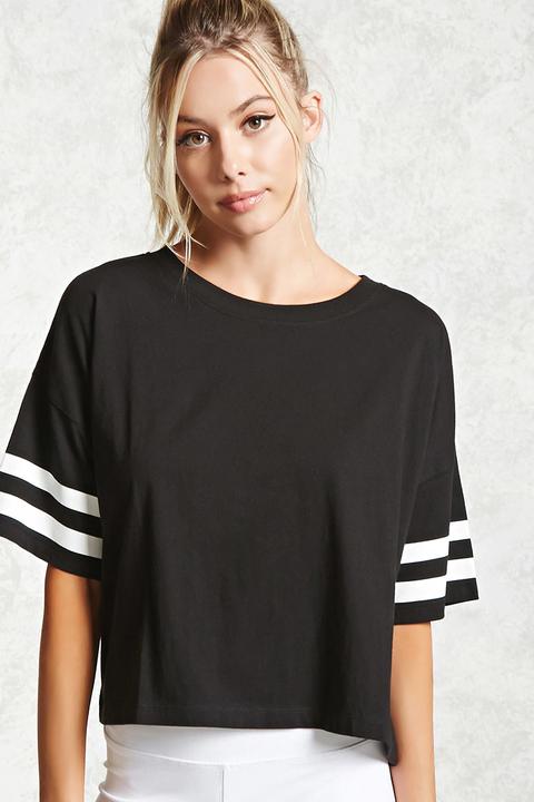 Active Varsity Stripe Boxy Tee