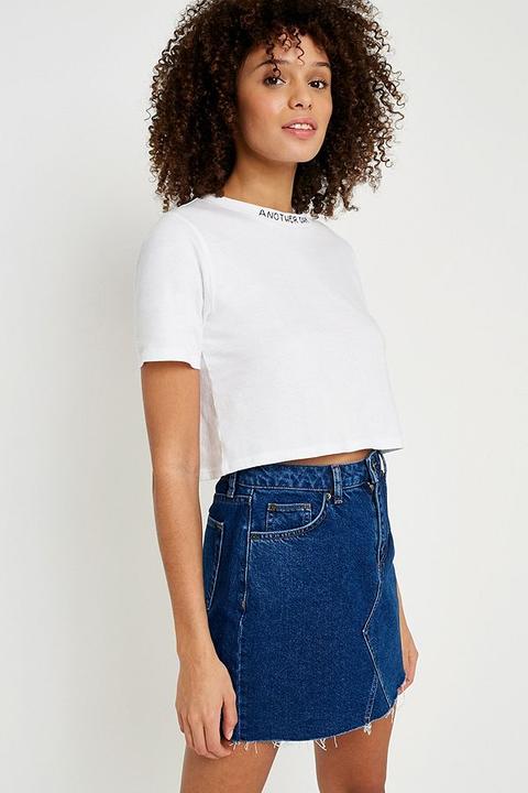 Uo Another Day Embroidered Cropped T-shirt