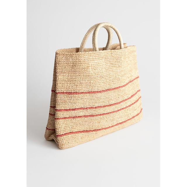 large woven straw tote