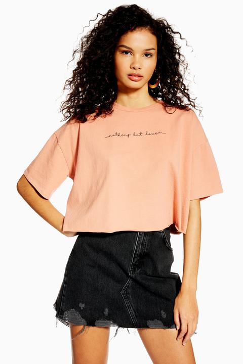 Womens 'nothing But Love' T-shirt - Coral, Coral