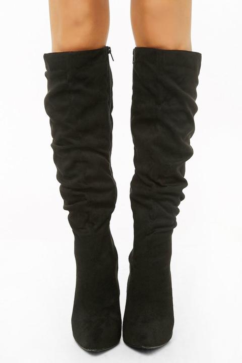 Forever 21 Slouchy Faux Suede Knee-high 
