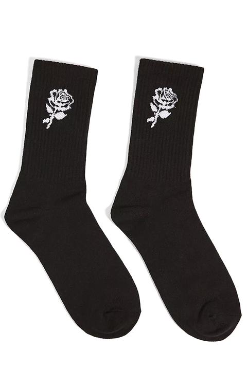 Rose Graphic Crew Socks