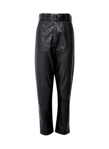 Womens Lola Skye Black Pu Trousers, Black