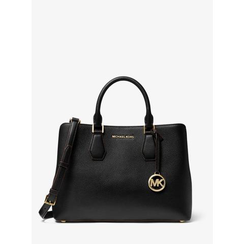 Mkbolso Satchel Camille Grande De Piel Granulada - Negro(negro) - Michael Kors