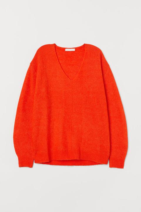 Pull En Maille Fine - Orange