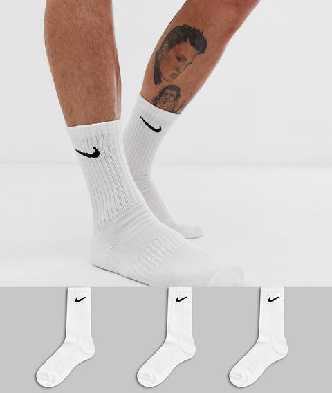 Nike Training - Chaussettes Rembourrées En Coton - Blanc