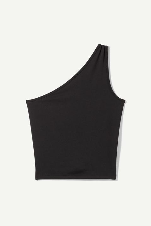 Y2k One Shoulder Top - Black