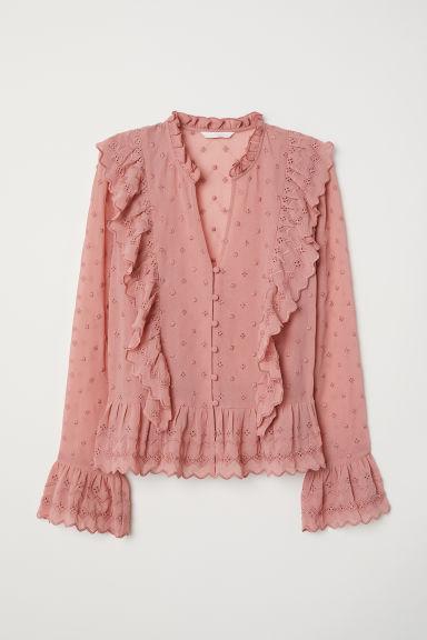 H & M - Camicetta A V Con Bottoni - Rosa