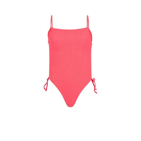 Maillot De Bain Une Pièce Rose Fluo Sikiniz