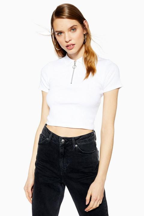 topshop zip polo