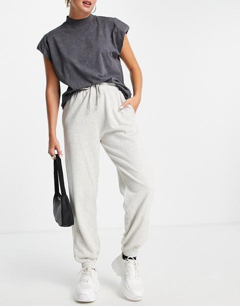 Topshop Oversized 90s Jogger In Grey Marl