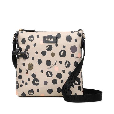 Radley Multi coloured bubble Dog Small Zip Top Crossbody Bag