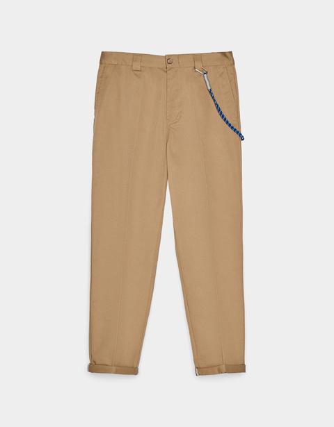 Pantaloni Utility Con Moschettone