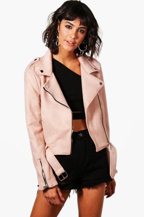 Premium Faux Suede Biker Jacket