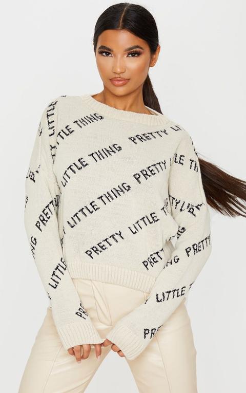 Prettylittlething Light Camel Knitted Jumper