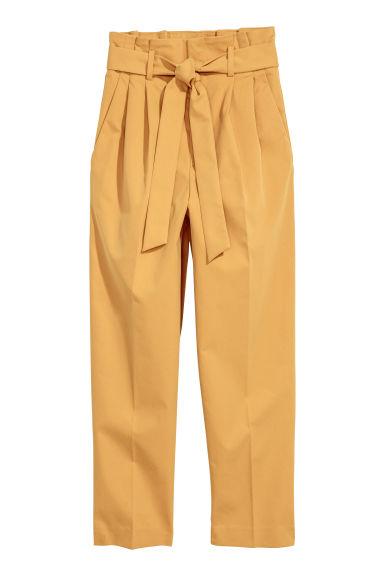 H & M - Pantaloni Con Vita A Sacchetto - Giallo