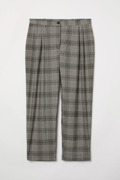 H & M - Pantaloni A Quadri - Bianco