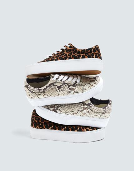 Zapatilla Street Estampado Leopardo