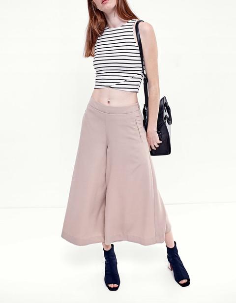 Pantalone Culotte Pietra