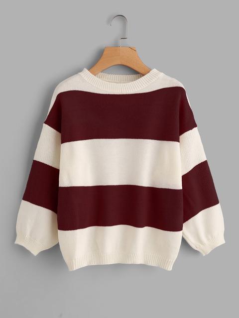 Wide Striped Sweater