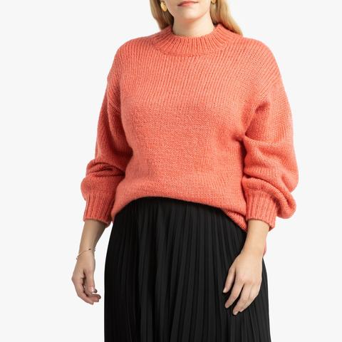 Pull Col Rond En Grosse Maille