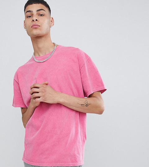Camiseta Extragrande Teñida En Rosa Reclaimed Vintage Inspired