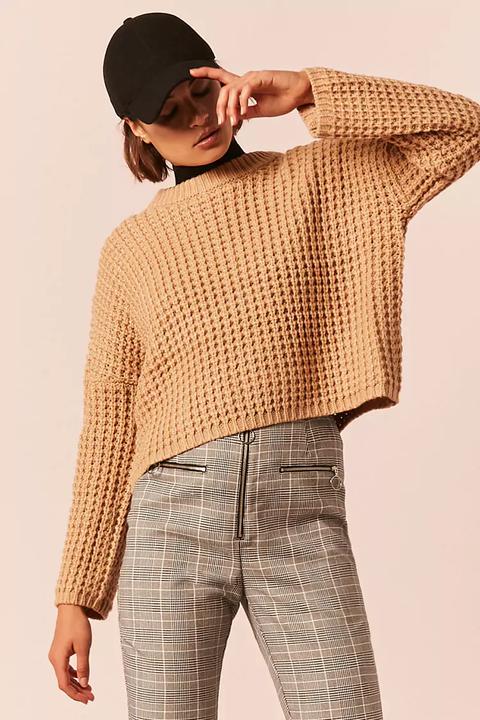 Chunky Waffle Knit Sweater