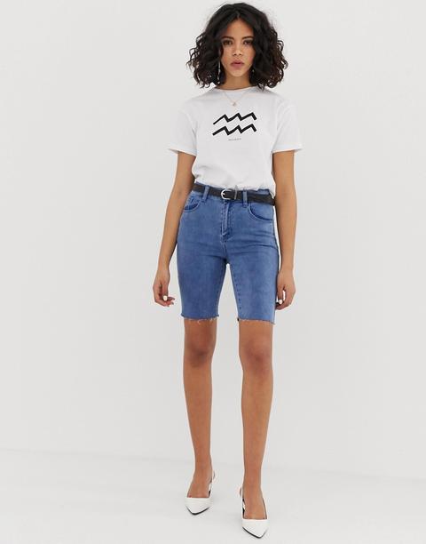 Fae - Pantaloncini Di Jeans Lunghi - Blu from ASOS on 21 Buttons