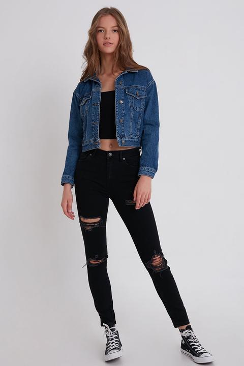 Jeans Skinny Strappi