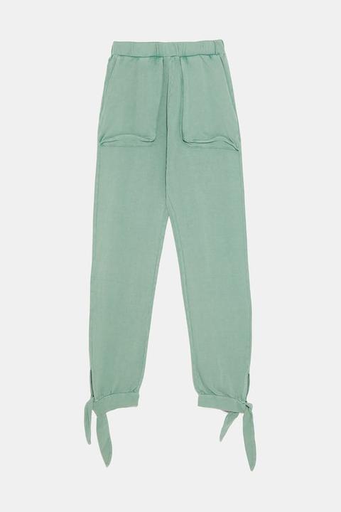 Pantalón Efecto Lavado Bolsillos