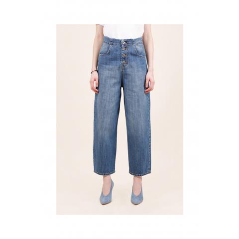 Jeans Mom-fit A Quattro Bottoni