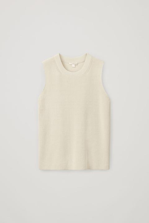 Knitted Cotton-mix Vest Top
